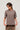 MAELINA - T-Shirt Loose en Maille Chinée Marron