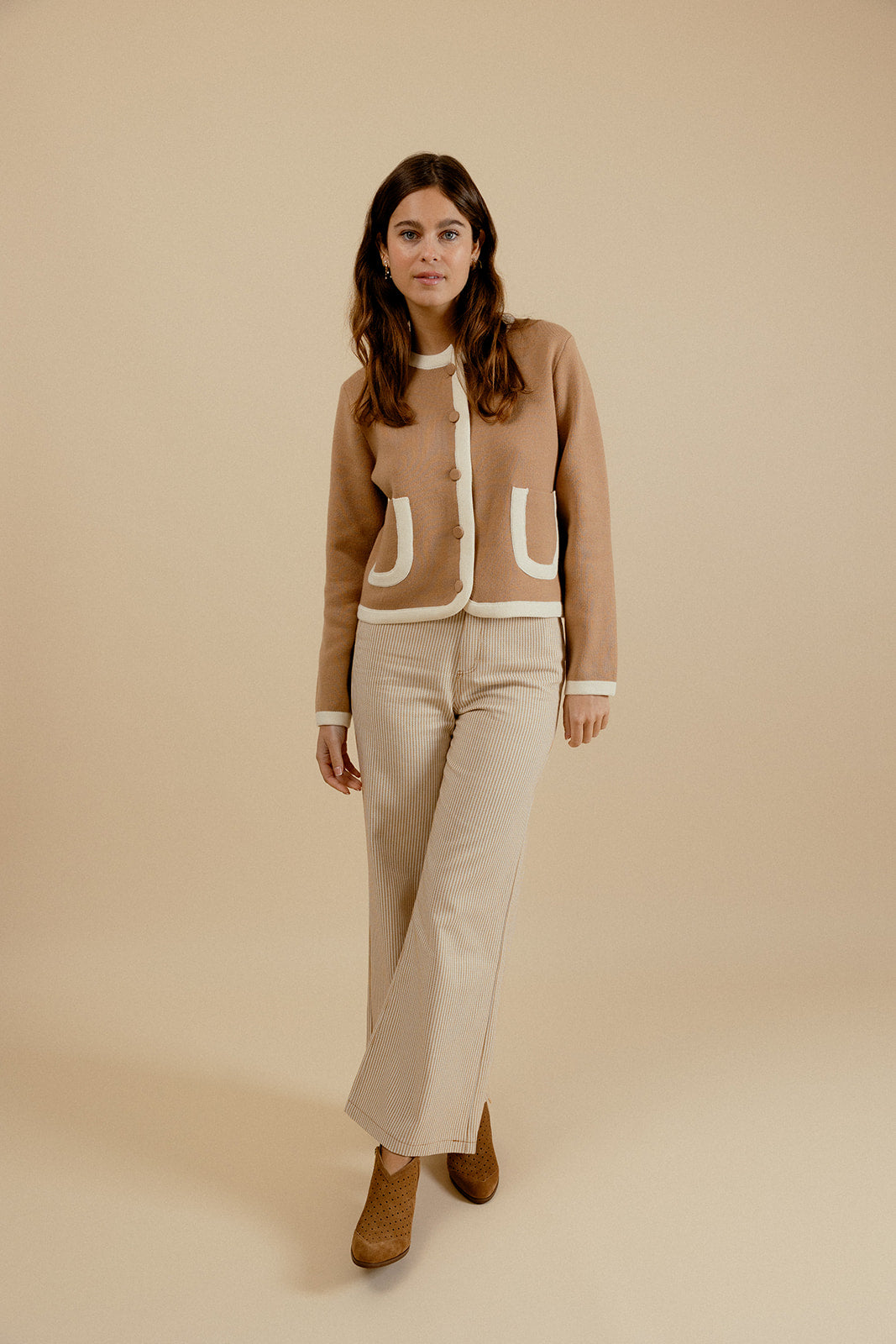 YSEULT CARDIGAN - CAMEL