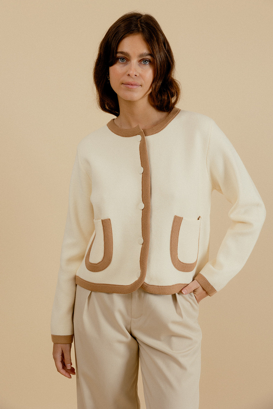 YSEULT CARDIGAN - BEIGE