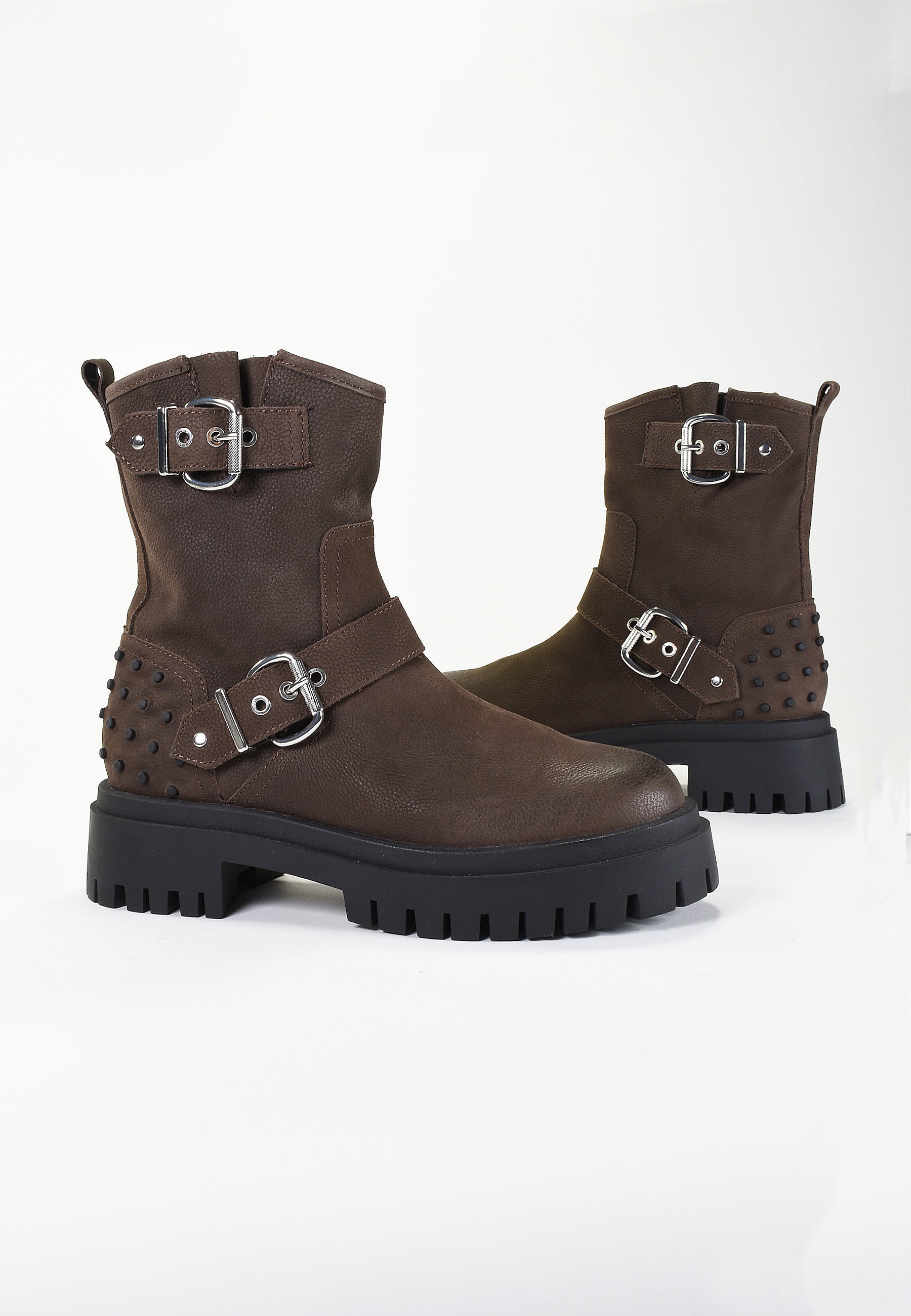 BOTTINES ADELYA - MARRON GRAINÉ