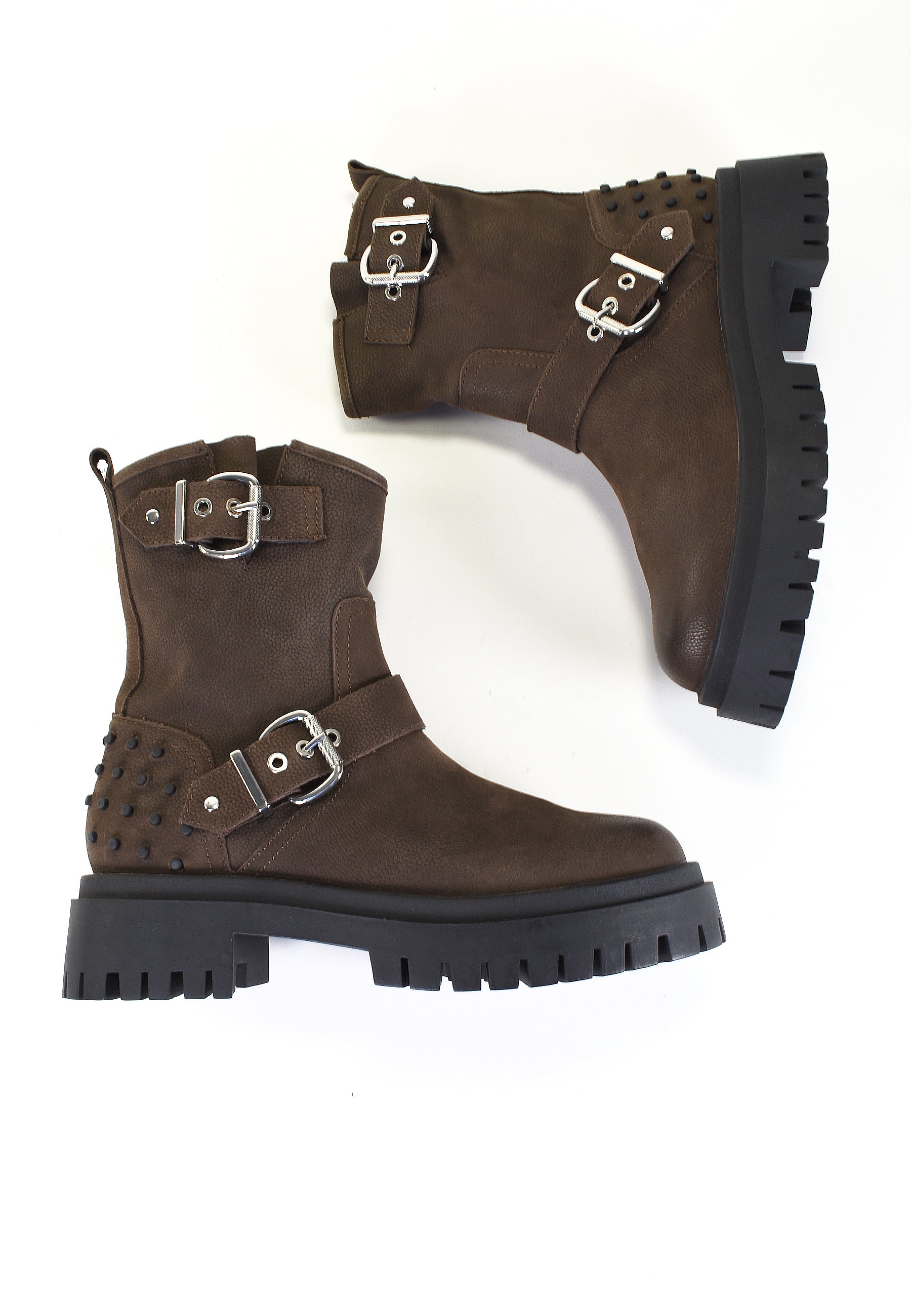 BOTTINES ADELYA - MARRON GRAINÉ