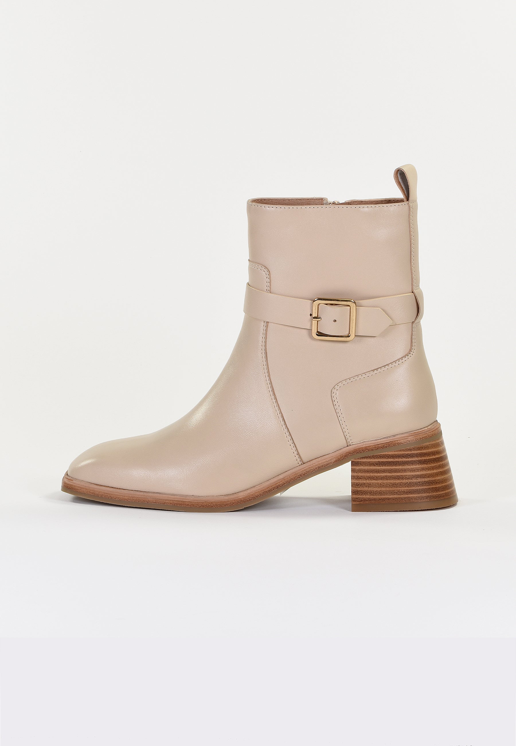 PAULE ANKLE BOOTS - Cream