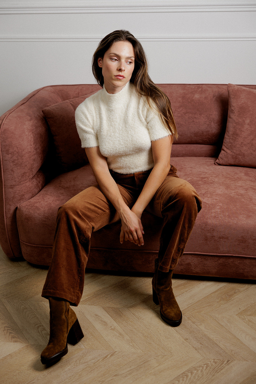 PULL MANCHE COURTE  PACOME - ÉCRU