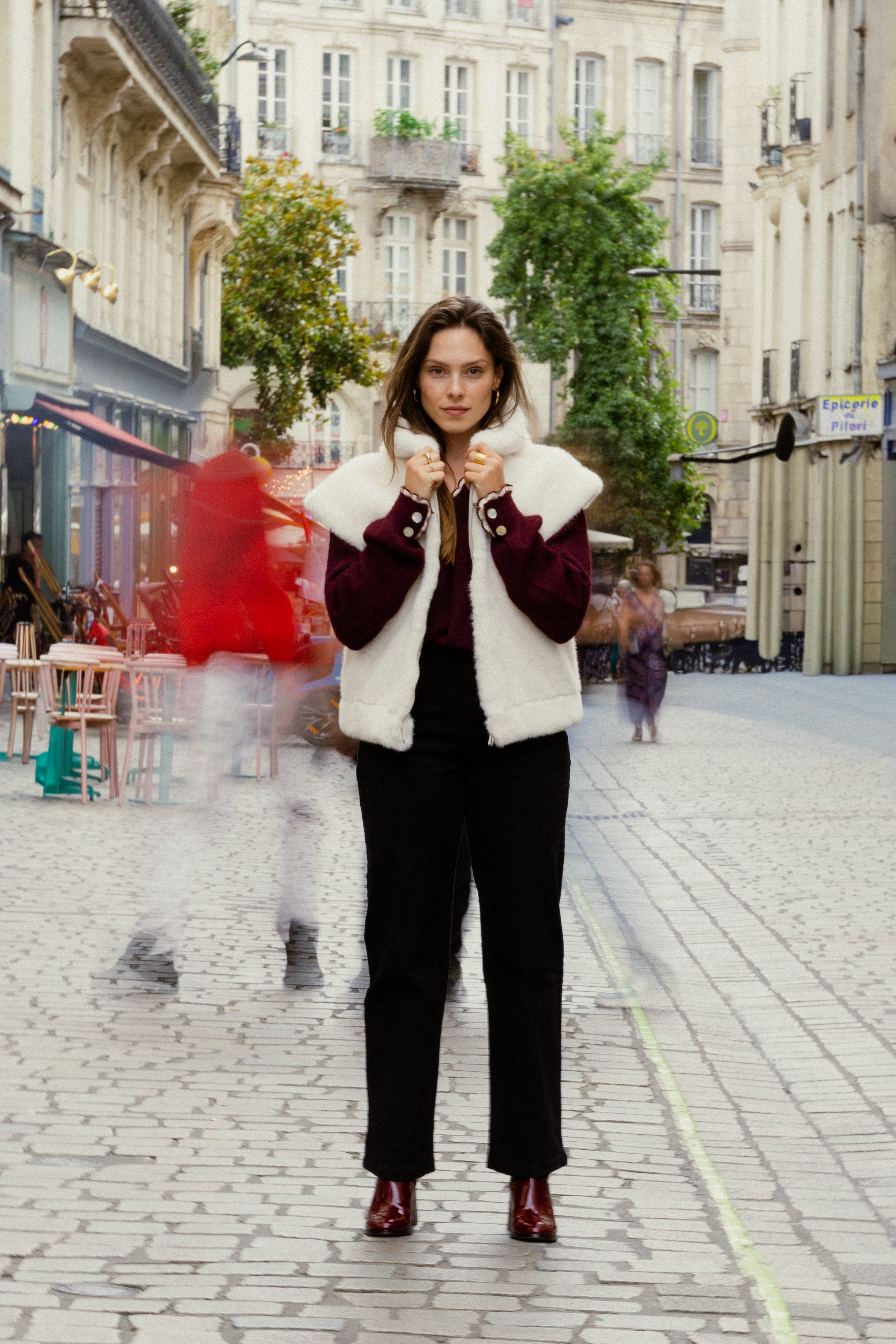 MANTEAU SANS MANCHE  GABRIEL -  ÉCRU