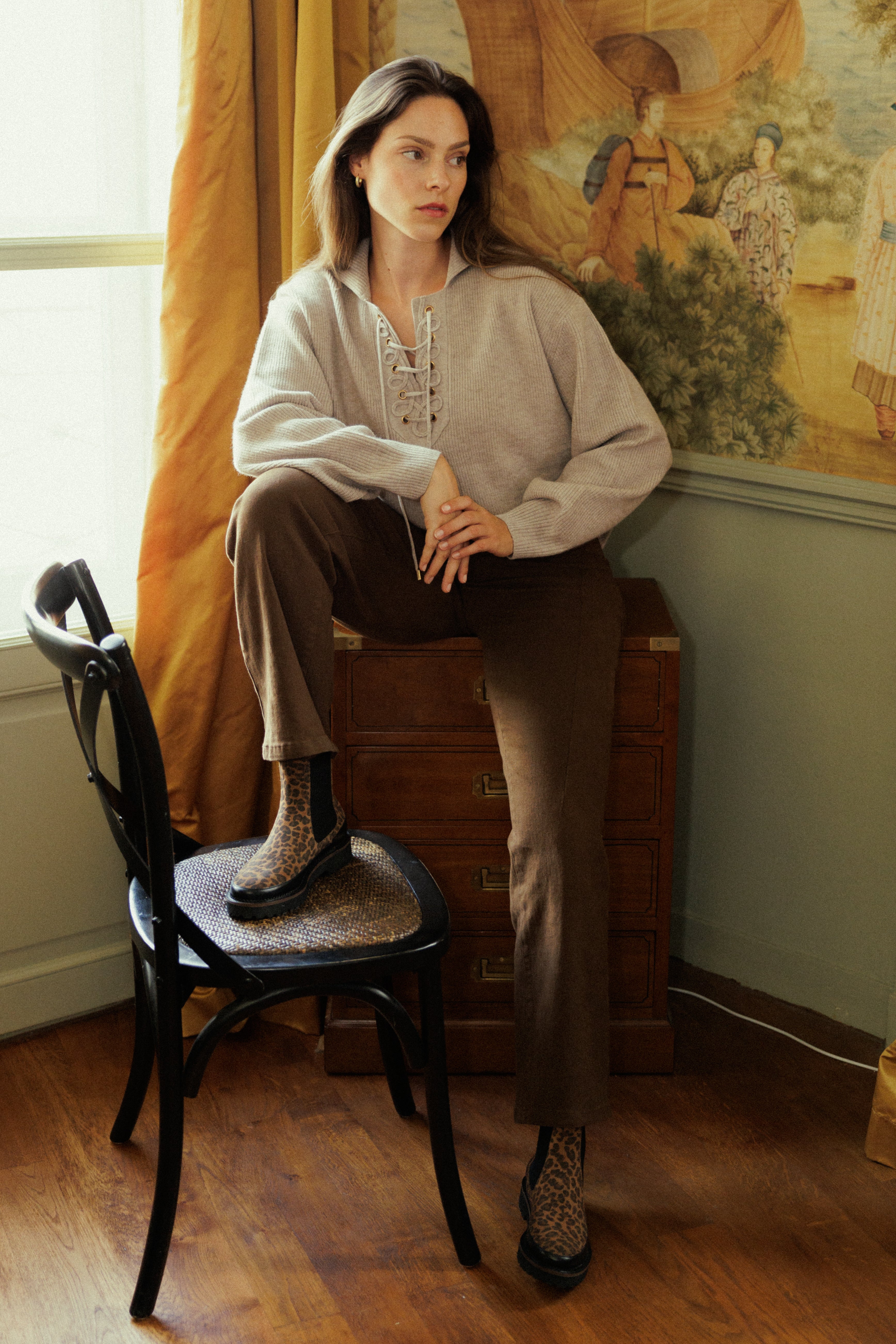 PULL CAMIONNEUR  ALHÉNA - ÉCRU