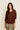 BELIOR - Pull Manches Courtes Marron avec Lurex