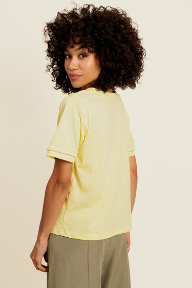 LILLIAN - T-shirt Col V Jaune