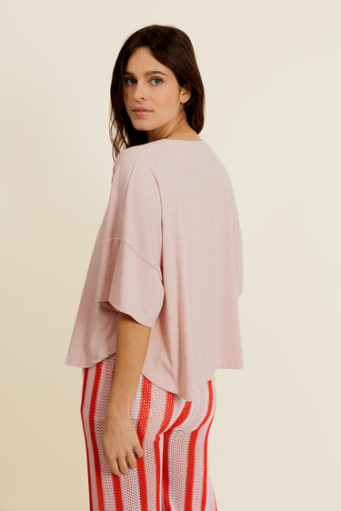 HÉRINE - T-Shirt Rose Oversize