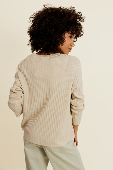 AIVINE - Gilet Beige avec Lurex