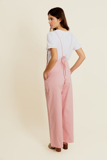ILORYS - Combinaison Rose Avec Attache Dans le Dos