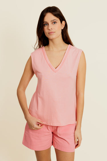CALIOR - Short Rose en Coton avec Cordon