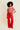 LÉORINE - Pantalon Rouge en coton avec Cordon
