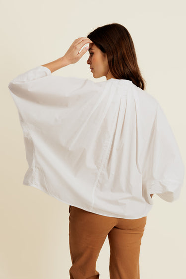 MÉLISYS - Chemise Blanche Oversize avec Pince