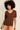ÉSOLYNE - Top en Coton Marron Manches Courtes