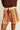 AELINNE - Short Beige/Orange en Coton à Rayures