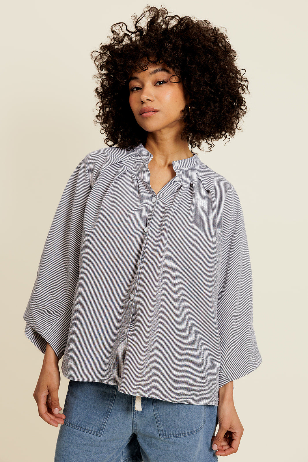MÉLISYS - Chemise Noire Oversize avec Pince