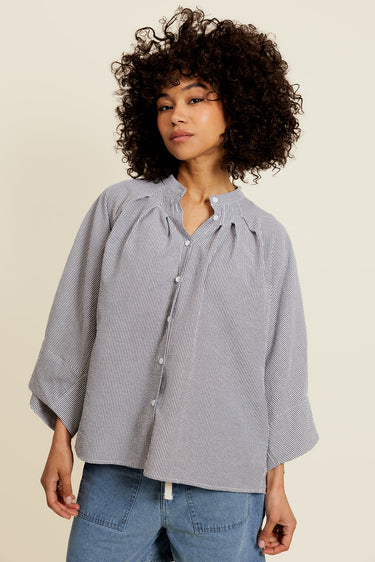 MÉLISYS - Chemise Noire Oversize avec Pince