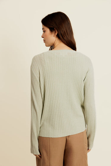 AIVINE - Gilet Vert avec Lurex