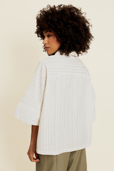 ALBA - Chemise Blanche Femme à Manches 3/4