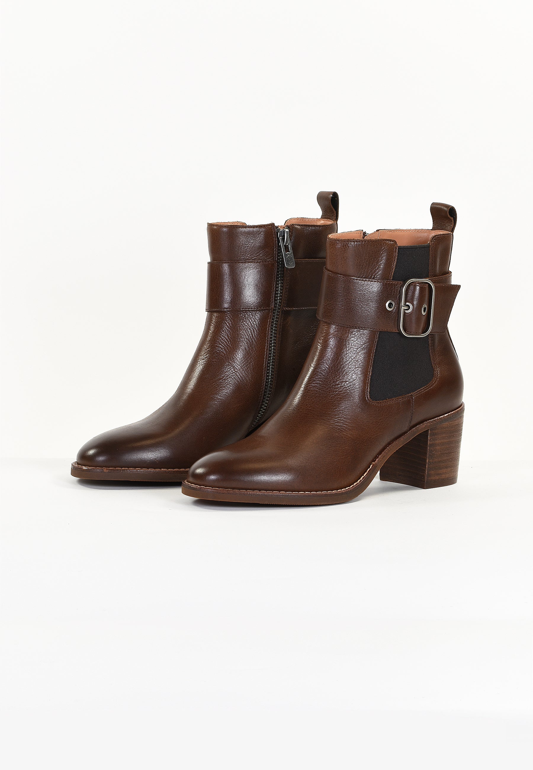 ALLYS ANKLE BOOTS - BROWN