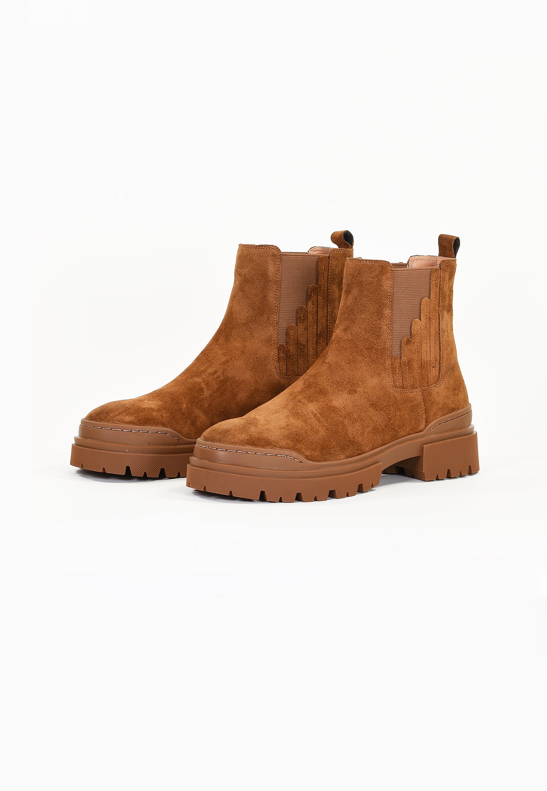 CIRSE ANKLE BOOTS - COGNAC