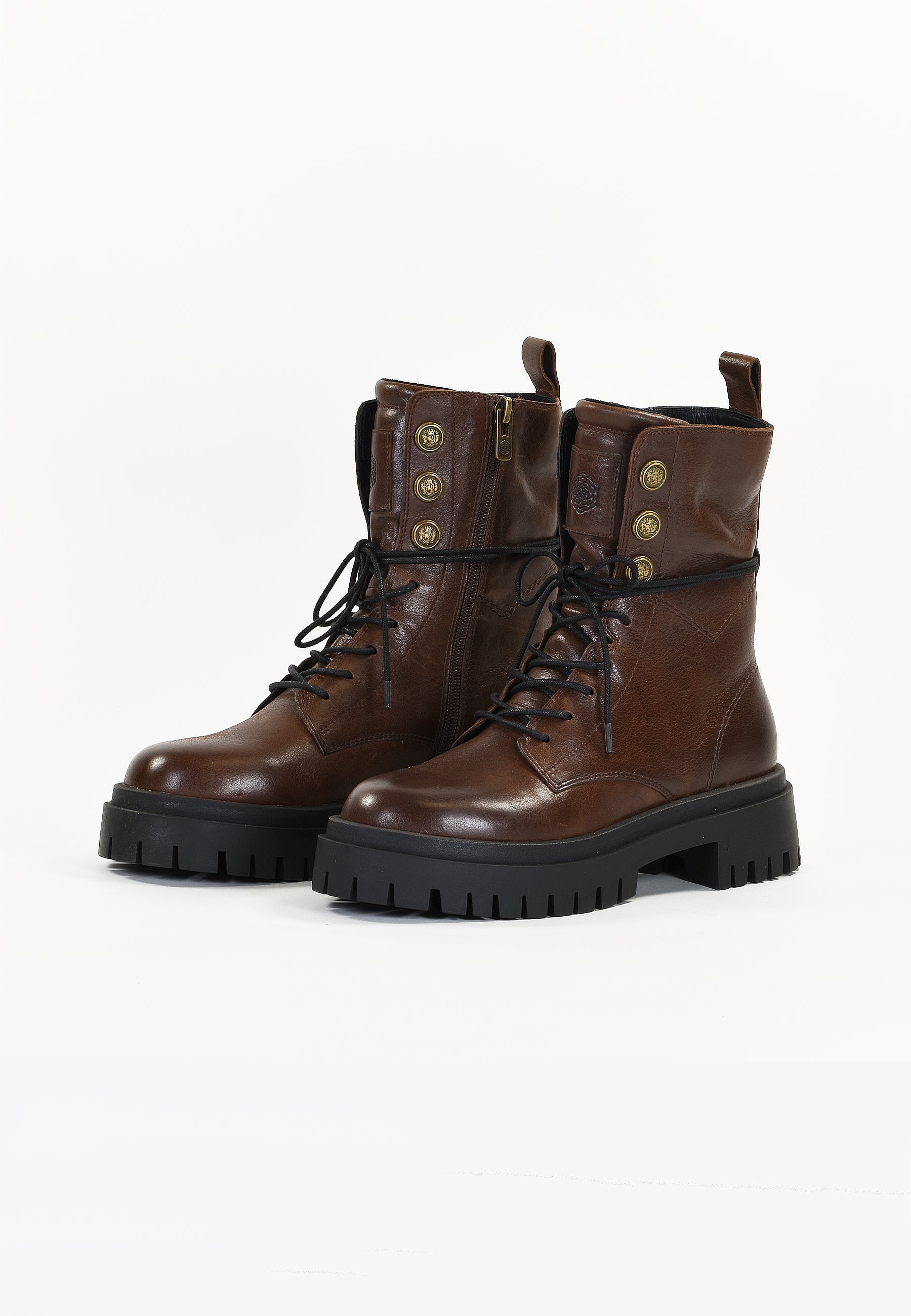 HORTENSE ANKLE BOOTS - BROWN