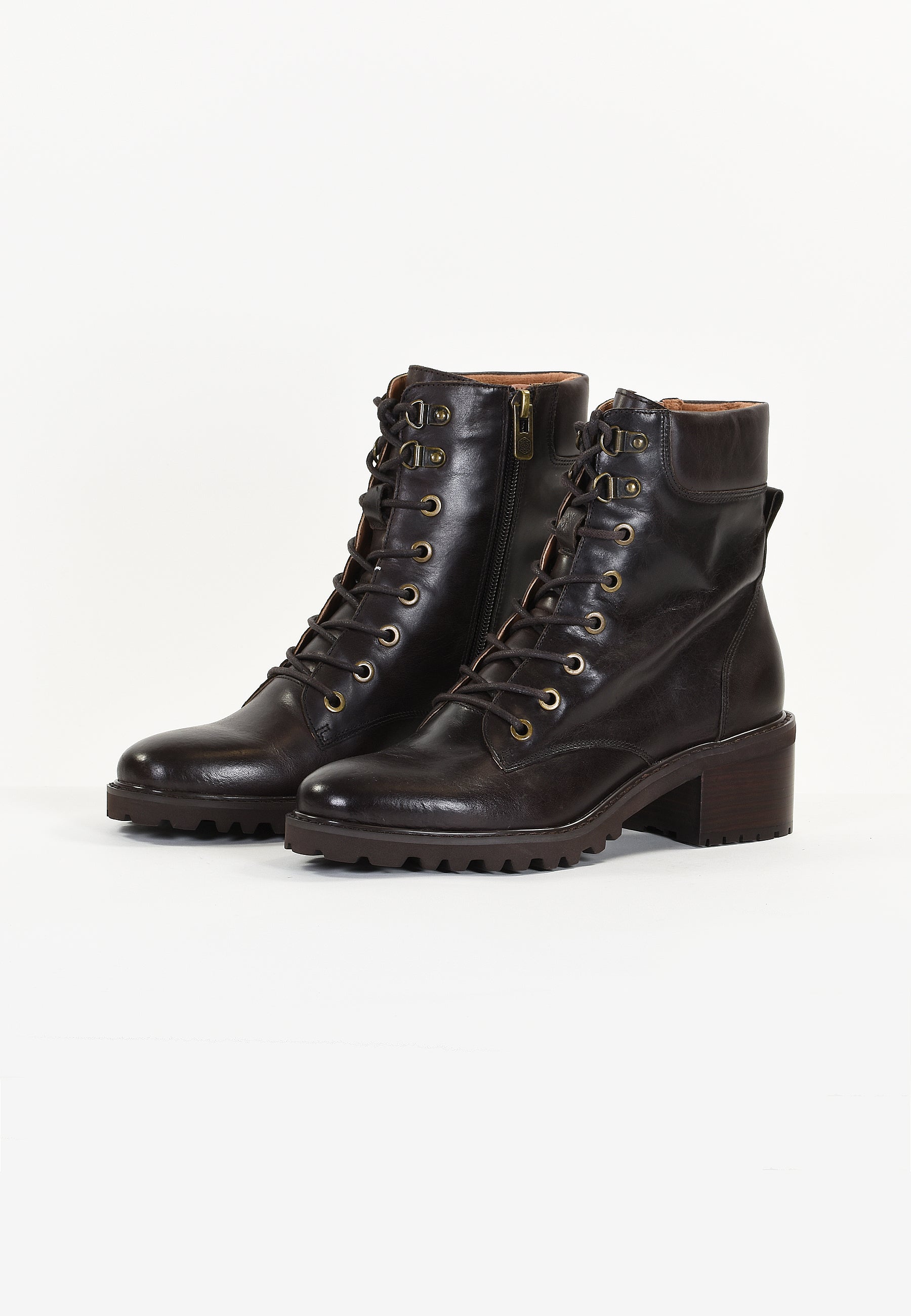 LILY ANKLE BOOTS - DARK BROWN
