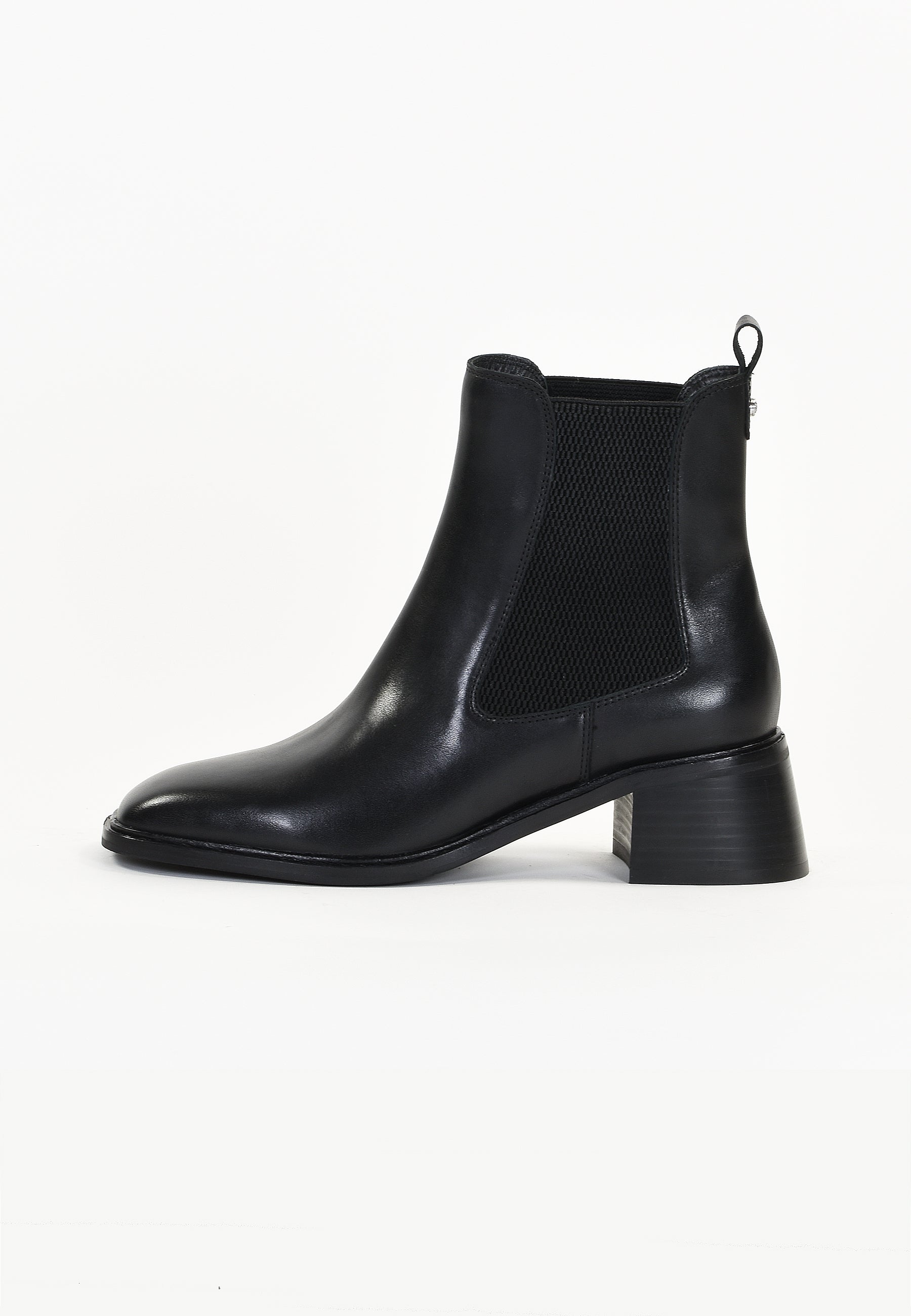 LINEN ANKLE BOOTS - BLACK
