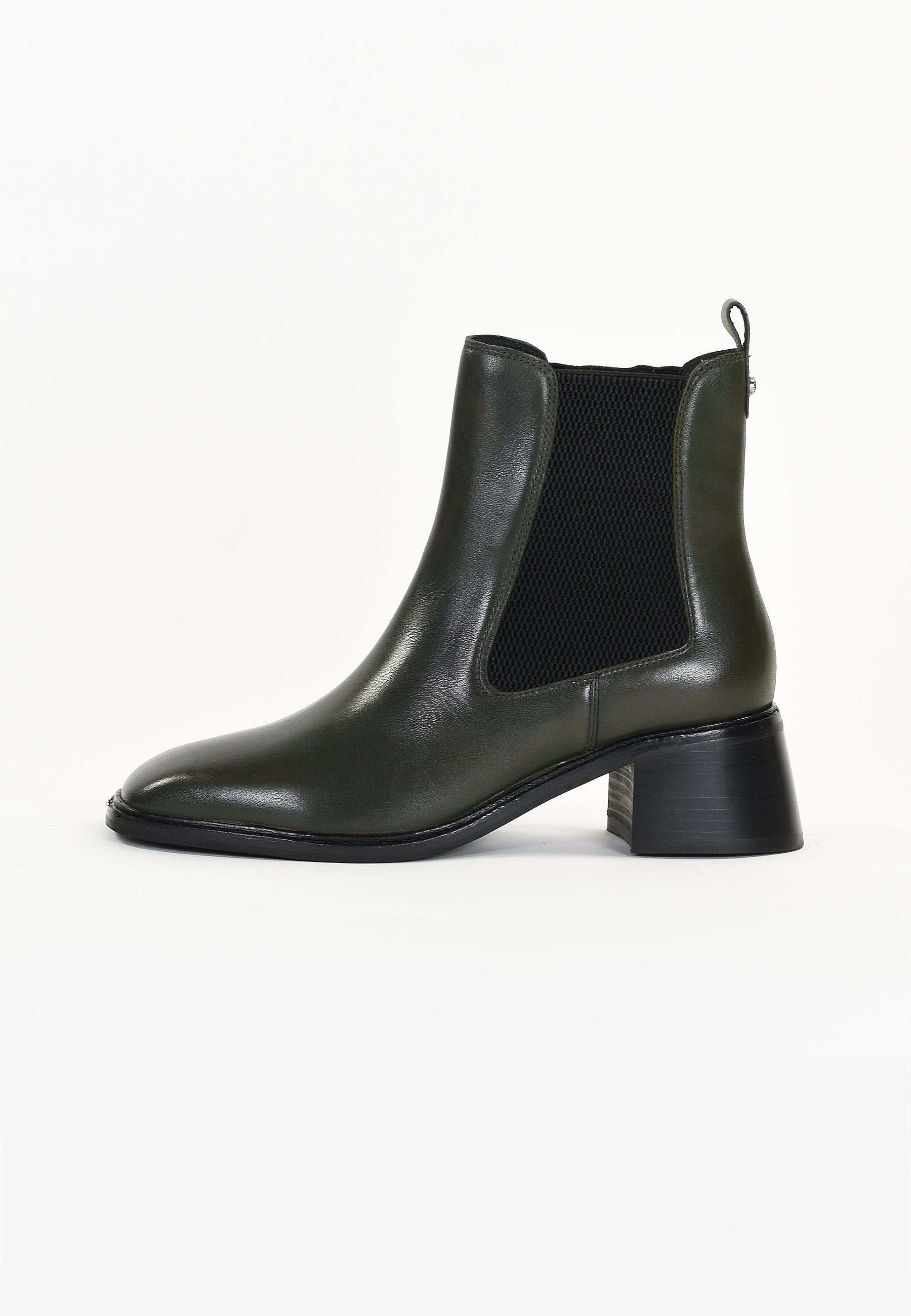 LINEN ANKLE BOOTS - GREEN