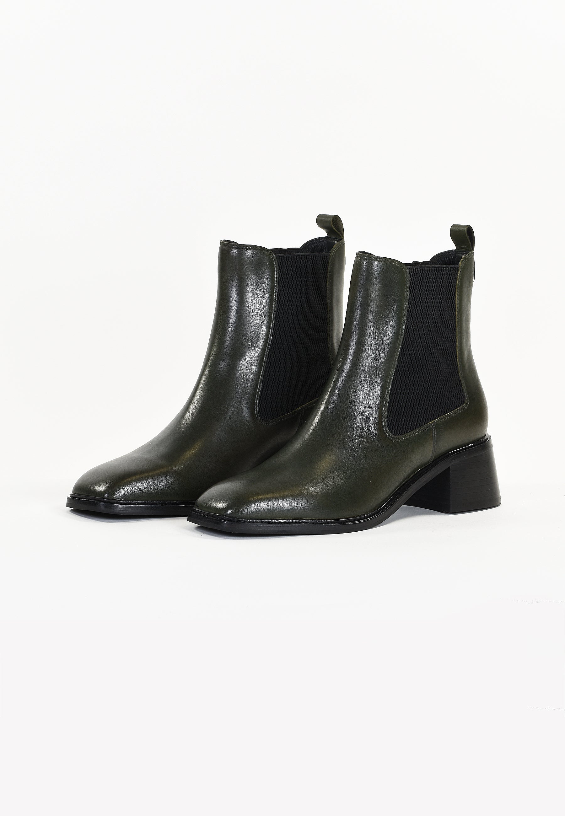 LINEN ANKLE BOOTS - GREEN