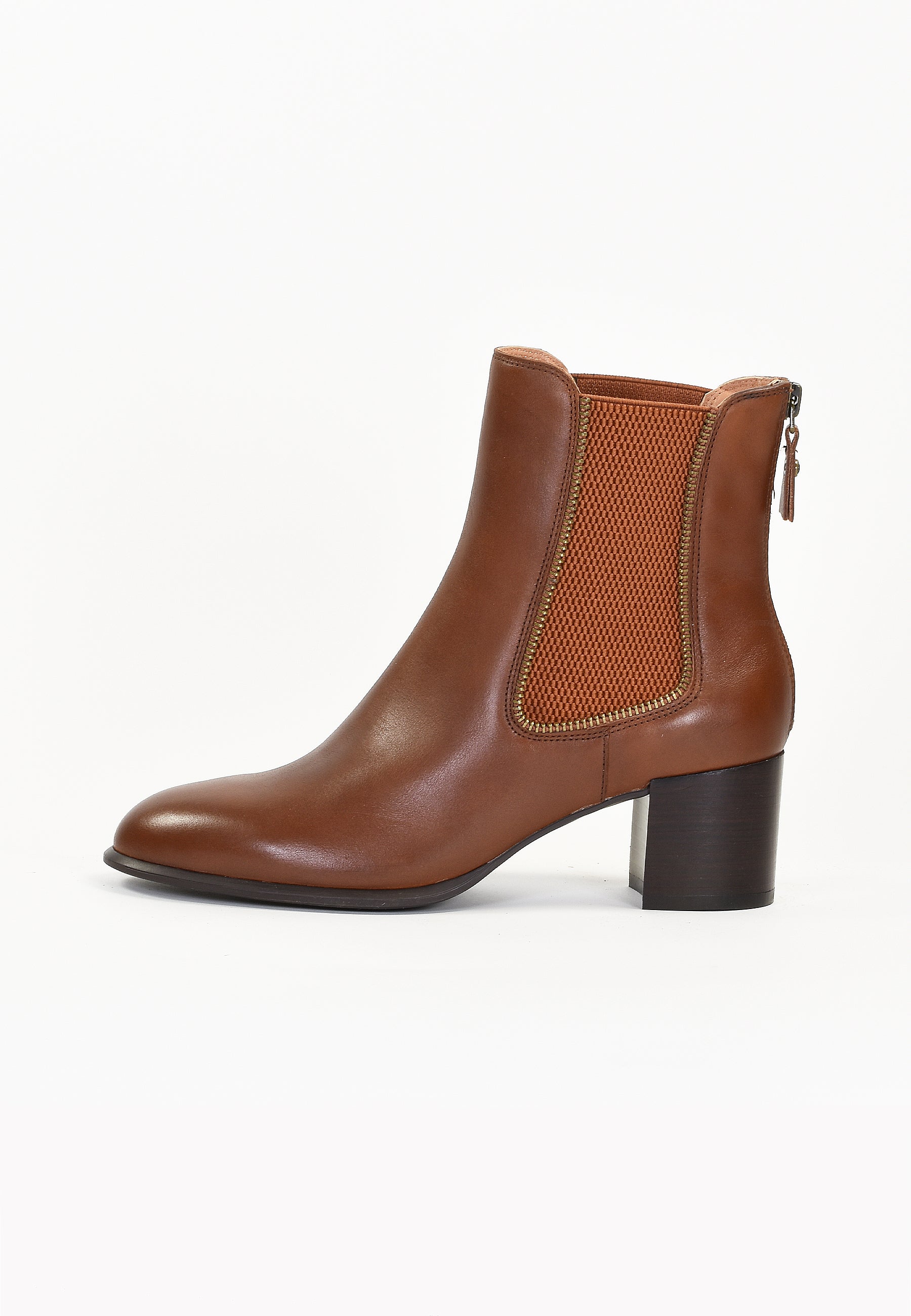LOTUS ANKLE BOOTS - COGNAC