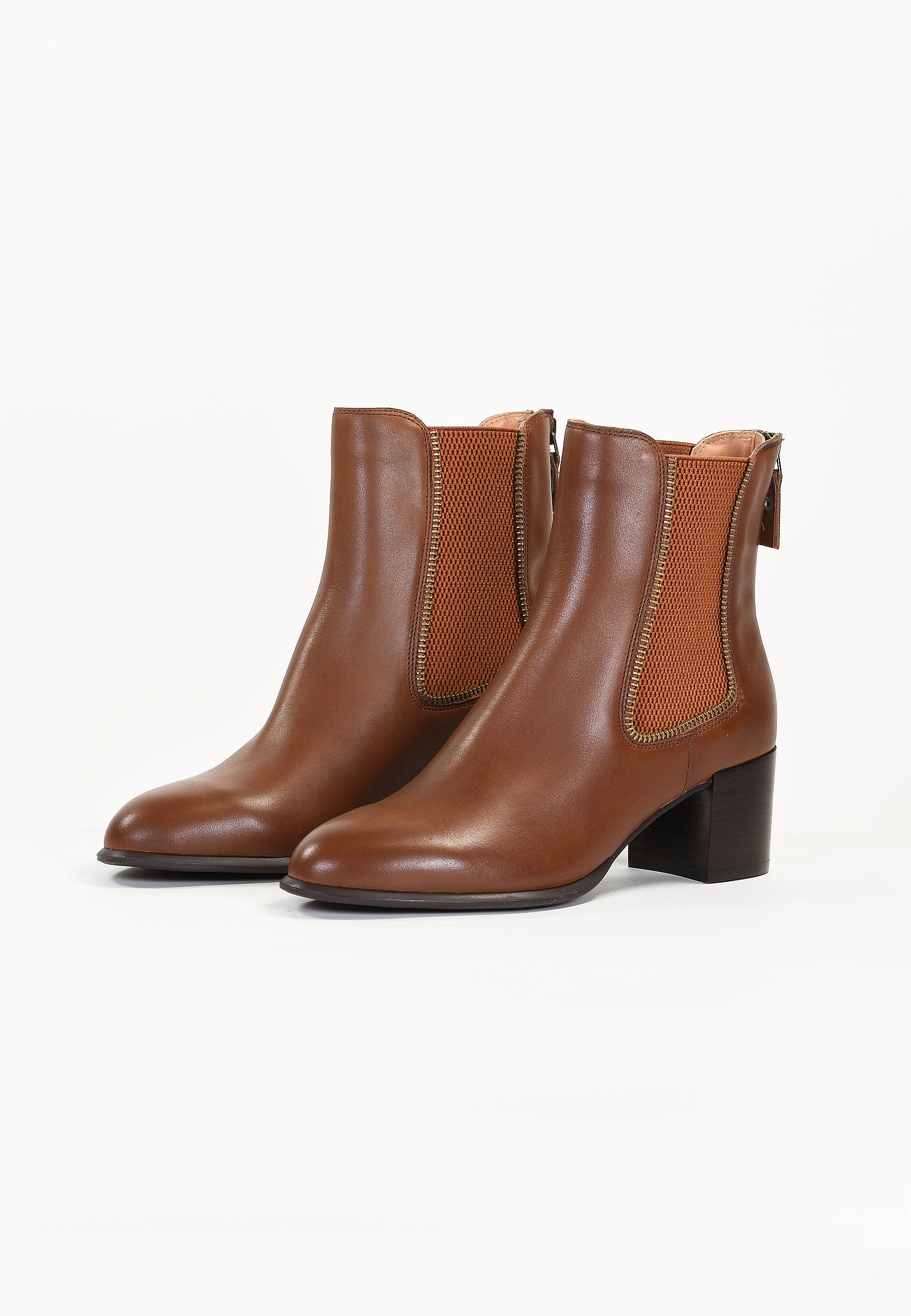 LOTUS ANKLE BOOTS - COGNAC