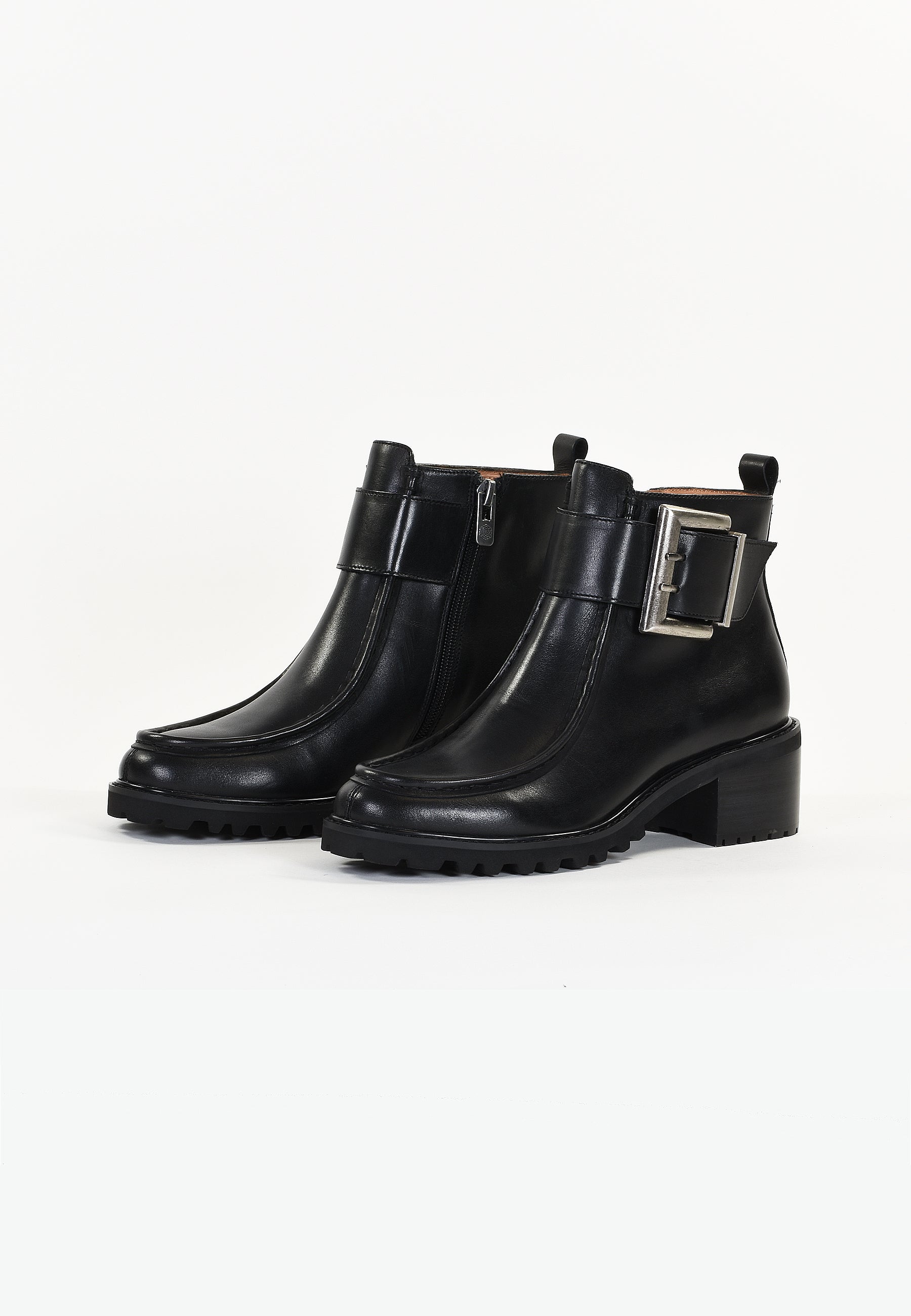 OLEARIA ANKLE BOOTS - SMOOTH BLACK