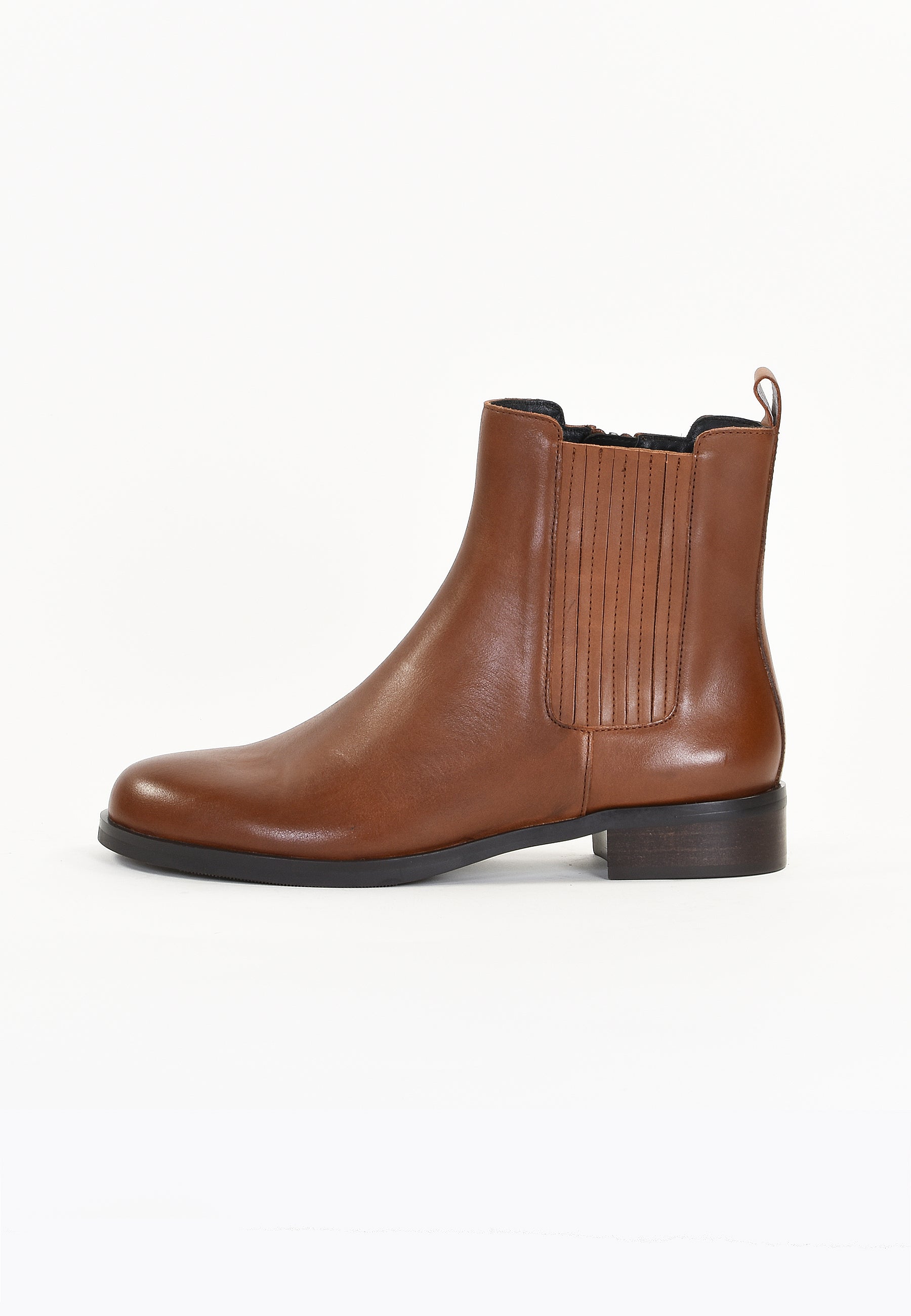 SAGE - COGNAC ANKLE BOOTS