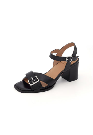 CLARA HEELED SANDALS - BLACK 