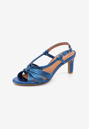 ELISÉE HEELED SANDALS - BLUE