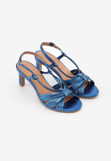 ELISÉE HEELED SANDALS - BLUE