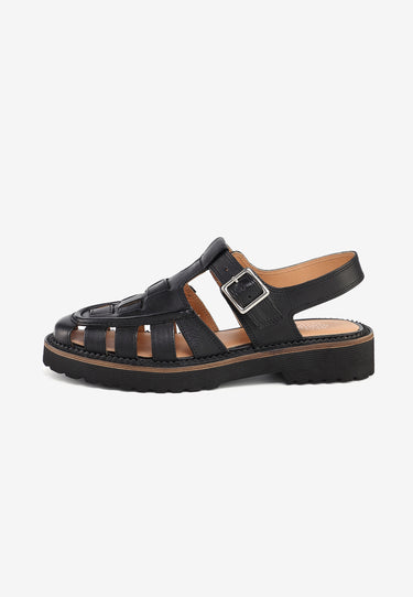 ELOISE - Sandales en cuir Noir