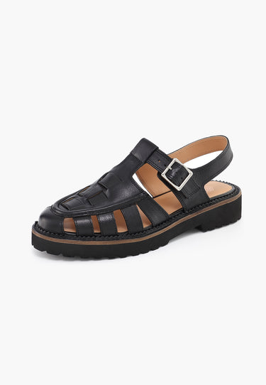 ELOISE - Sandales en cuir Noir