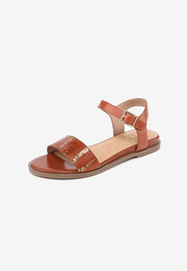 SANDALES INES  - COGNAC
