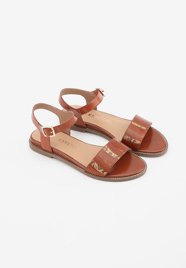 SANDALES INES  - COGNAC