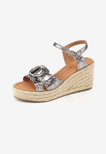 MARIA WEDGE SANDALS - SILVER 