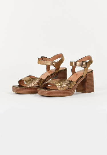 MELINA HEELED SANDALS - GOLD 