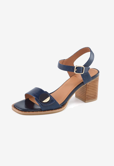 SANDALES À TALONS MISTRA  - MARINE