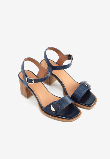 SANDALES À TALONS MISTRA  - MARINE