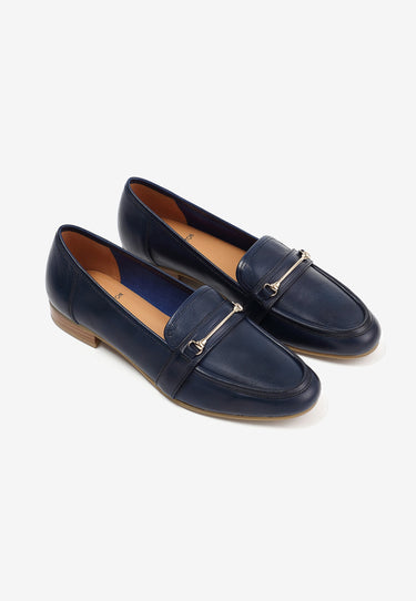 NATH MOCCASINS - NAVY 