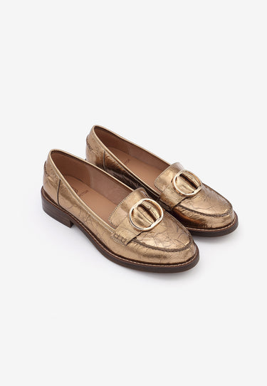 NORA MOCCASINS - GOLD 