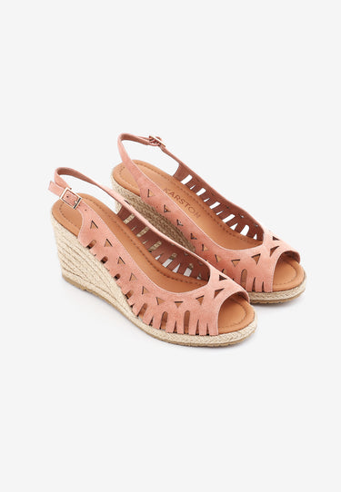SARAH WEDGE SANDALS - PINK 