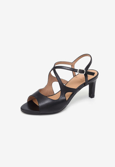 SERENA HEELED SANDALS - BLACK