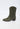 AJISAI - Bottines Santiags en Cuir Kaki